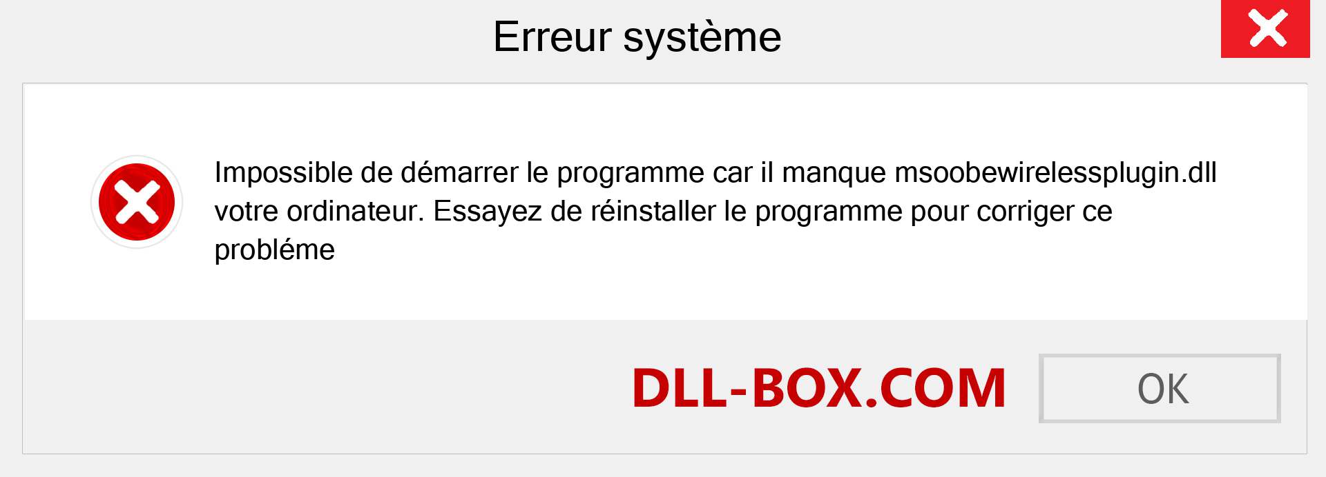 Le fichier msoobewirelessplugin.dll est manquant ?. Télécharger pour Windows 7, 8, 10 - Correction de l'erreur manquante msoobewirelessplugin dll sur Windows, photos, images